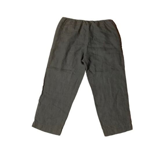J. Jill Pure Jill Collection 100% Linen Slim Crops Pant Gray Size Small - Picture 2 of 8